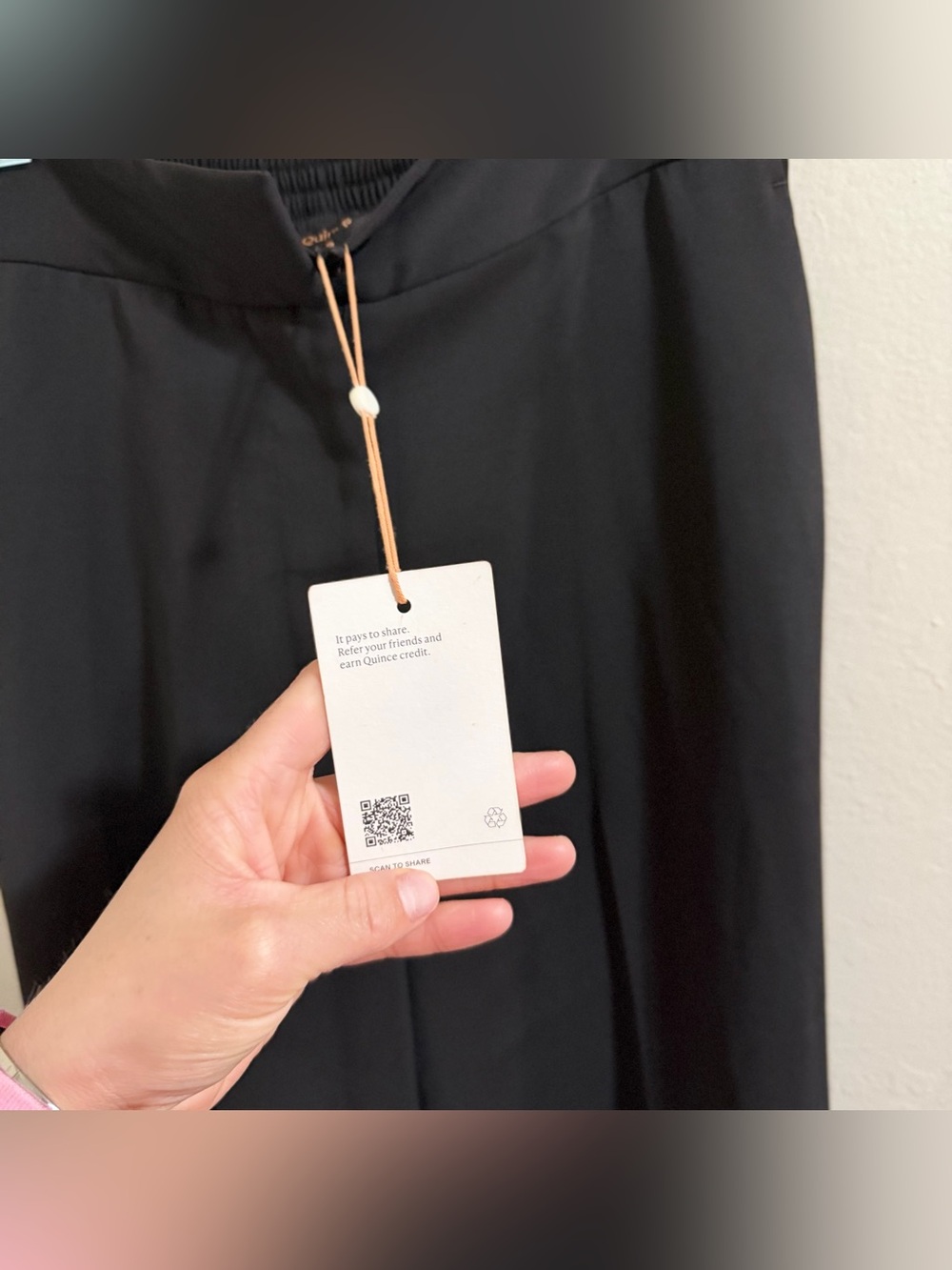 Quince Black Stretch Crepe Classic Trouser Pants Wide Leg Workwear NWT Size 2 - Picture 8 of 14